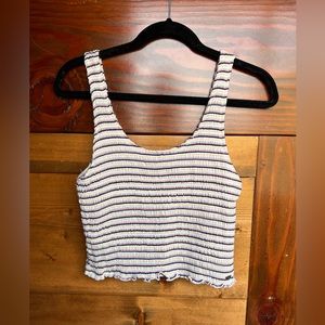 Hollister Smocked Striped Tank Top